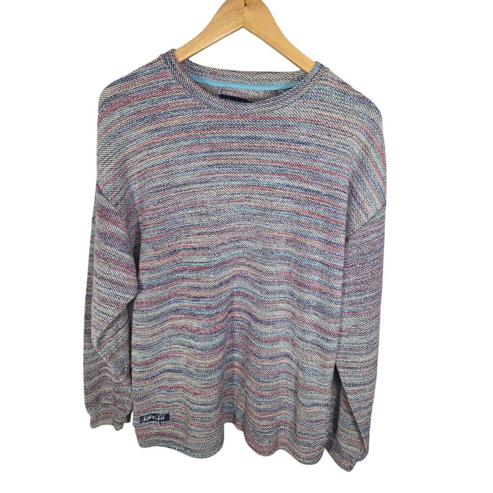 Southern Marsh Men's Marled Knit Crewneck Sweater Multicolor Size M Duck Logo